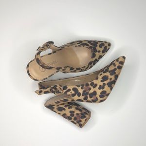 Animal Print chunky heels.